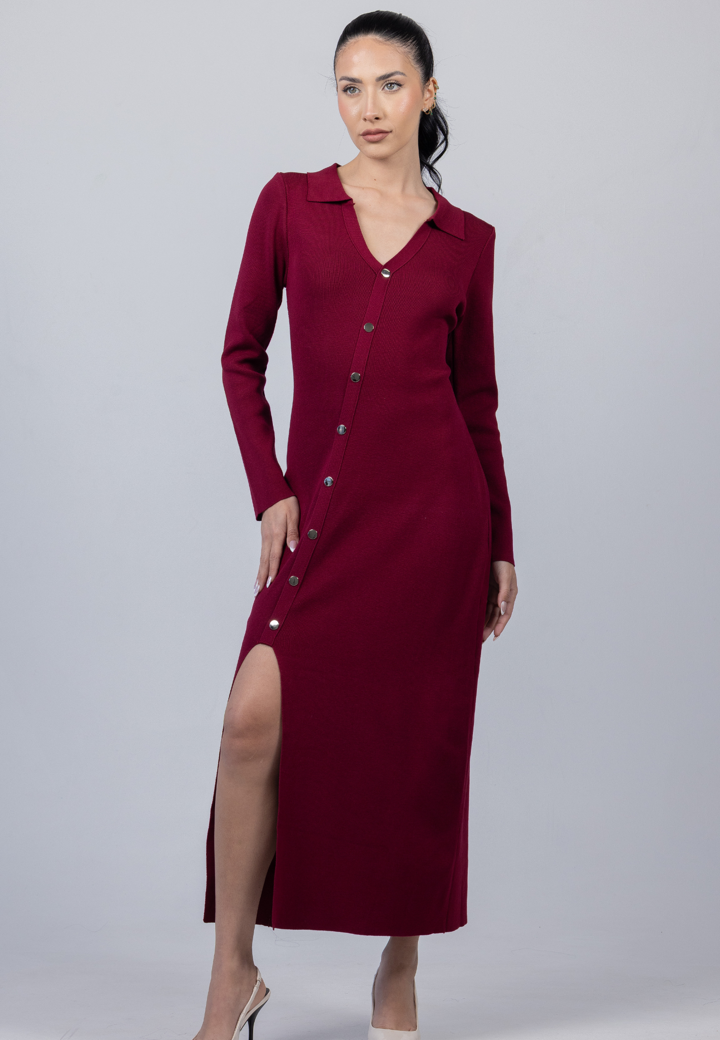 VALEN BUTTON KNIT DRESS