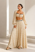 Siena Polka Dot Two-Piece Set – Long Skirt & Crop Top