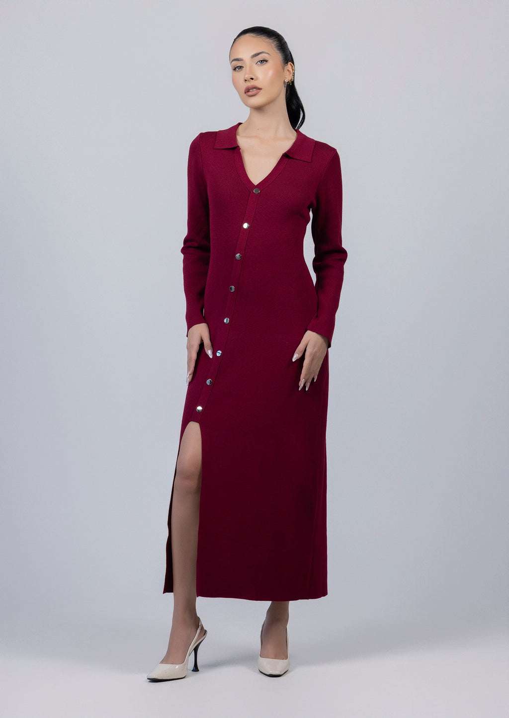 VALEN BUTTON KNIT DRESS