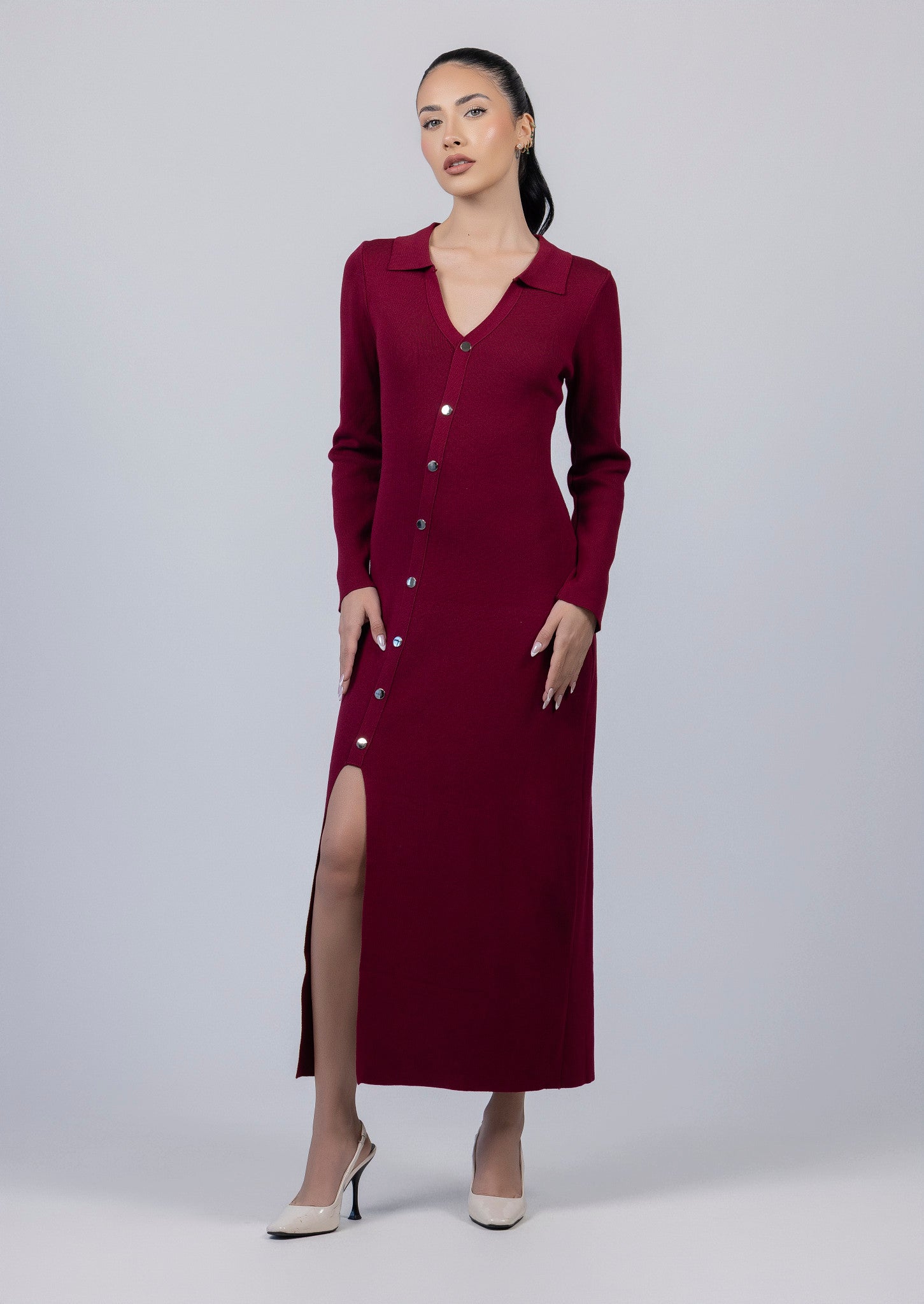 VALEN BUTTON KNIT DRESS